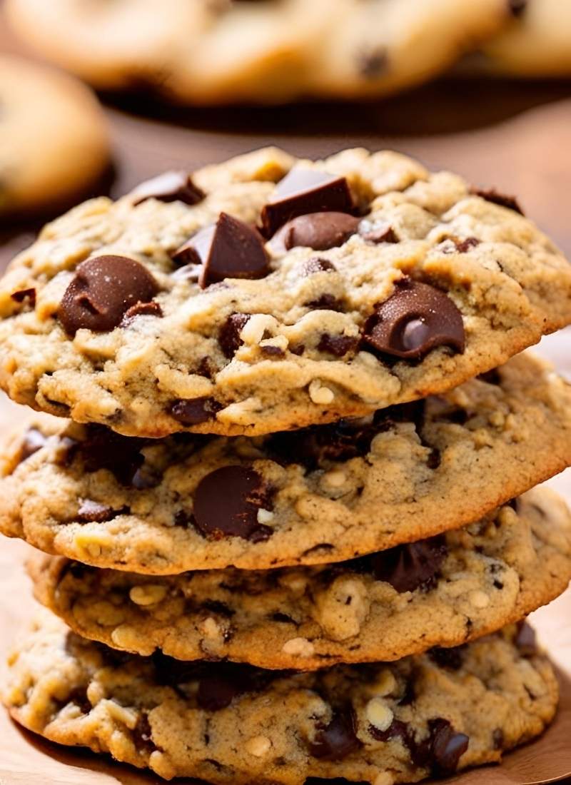 banana oat chocolate chip cookies