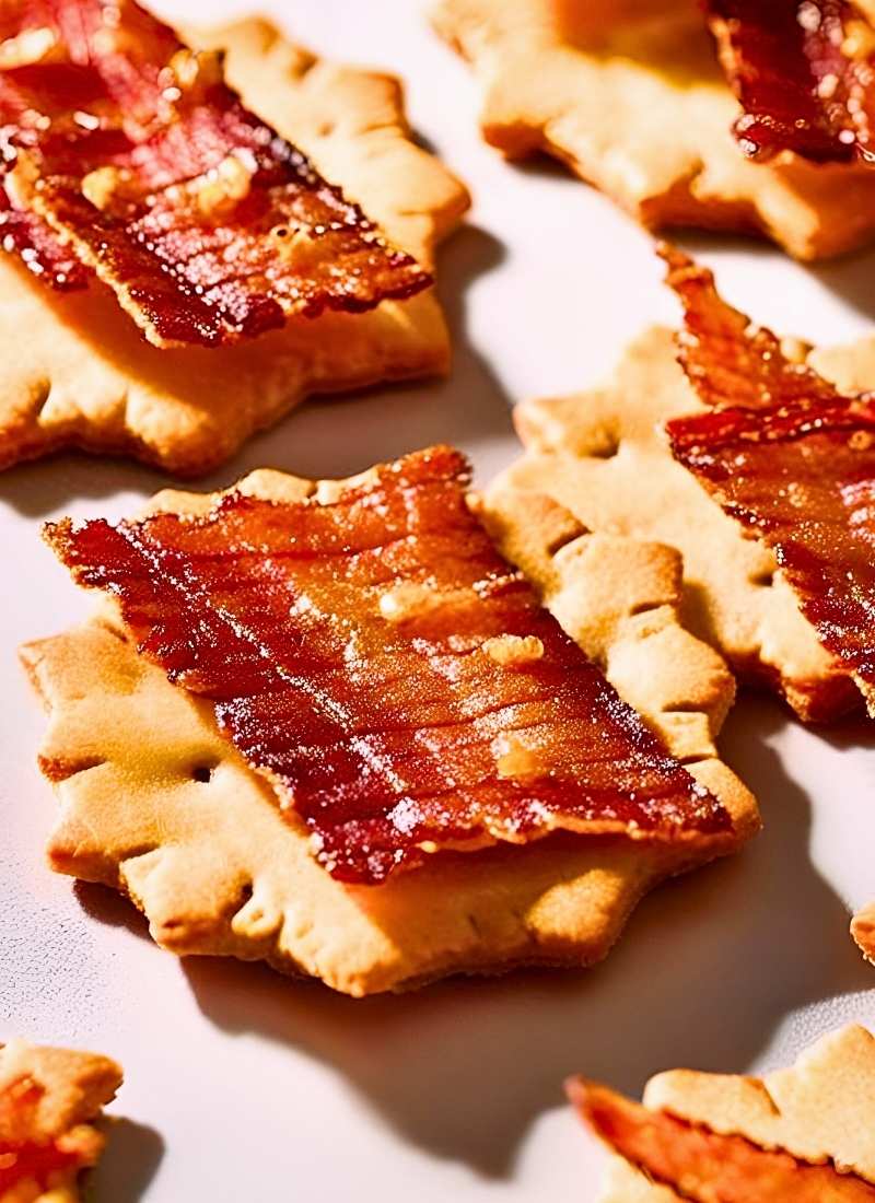 cajun candied bacon crackers