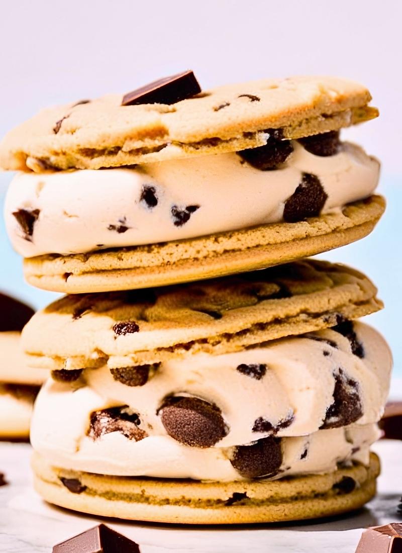 chocolate chip cookie cream sandwiches recipe