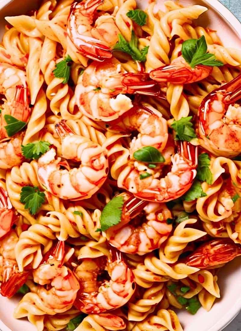 sriracha shrimp pasta salad